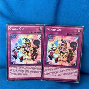 Yugioh Card Guard Go! Trap Card 1st Edition Shiny 1996 Two In Stock NWOTS
